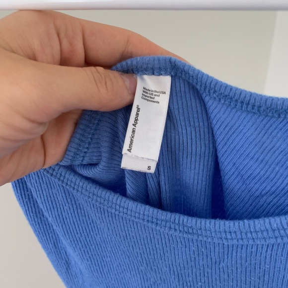 American Apparel Blue Periwinkle Cotton Tanktop - Picture 2 of 2